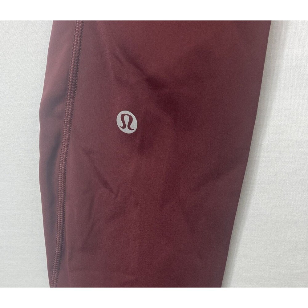 Lululemon Base Pace High Rise Tight Womens Size 0 Red Merlot Yoga Pant Gym Run